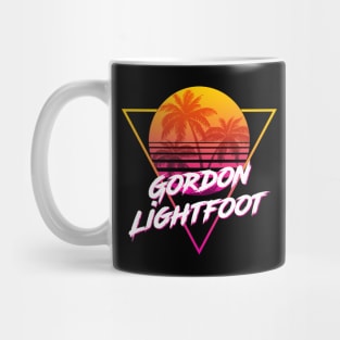 Gordon Lightfoot - Proud Name Retro 80s Sunset Aesthetic Design Mug